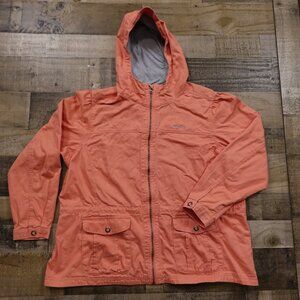 Columbia‎ Witchita Ridge Jacket Women's 2X Coral Utility Hooded Cotton Twill